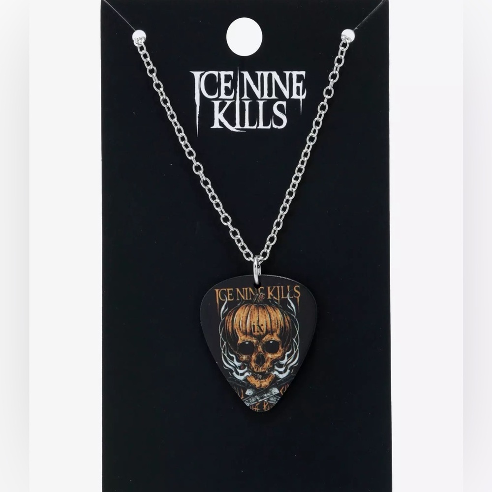 Ice Nine Kills Pumpkin Man Guitar‎ Pick Necklace Hot Topic Horrorwood Metalcore